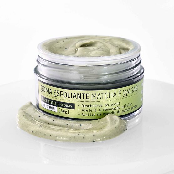 Goma Esfoliante Facial Quintal Matcha e Wasabi
